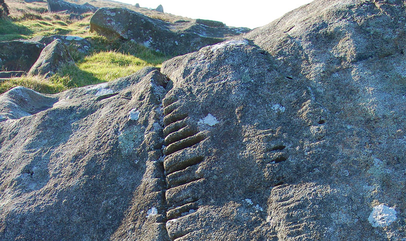 Rock carvings at Carn Enoch