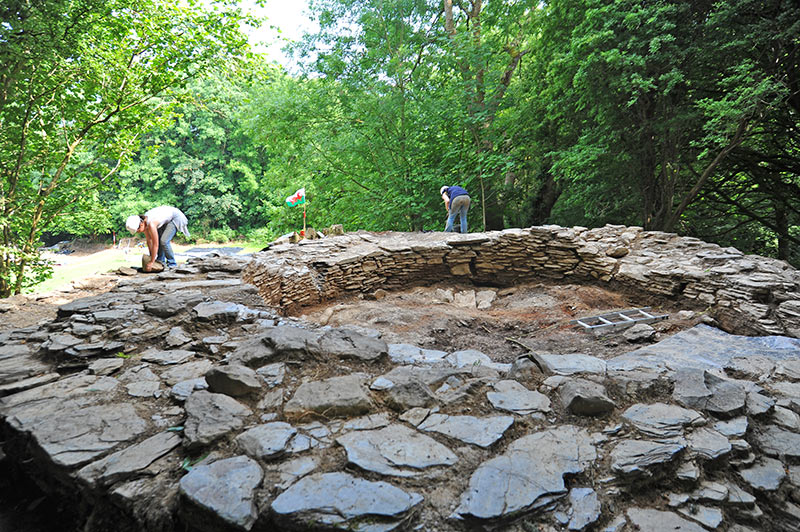 Archaeological dig at Nevern Castle