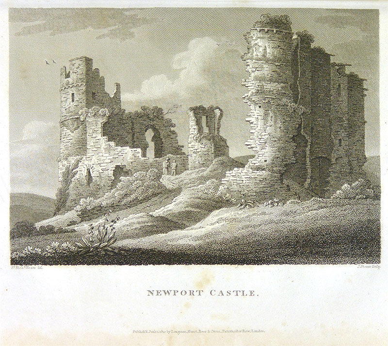 The castle as depicted in 'A historical tour through Pembrokeshire'