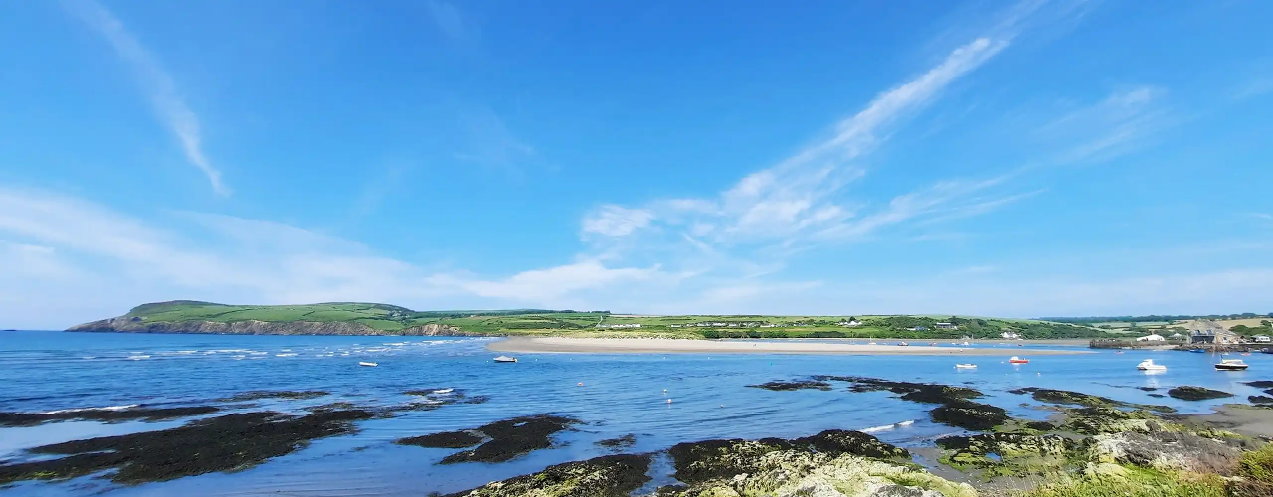 A view of Newport Sands beach from Parrog at Newport