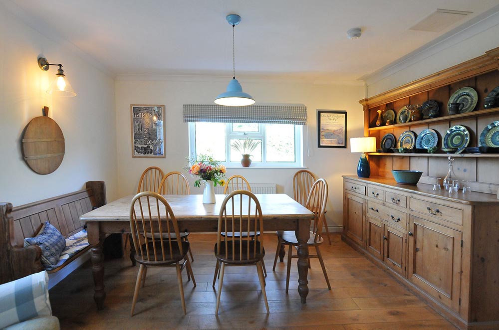 Dining area at Castle Reach in Newport