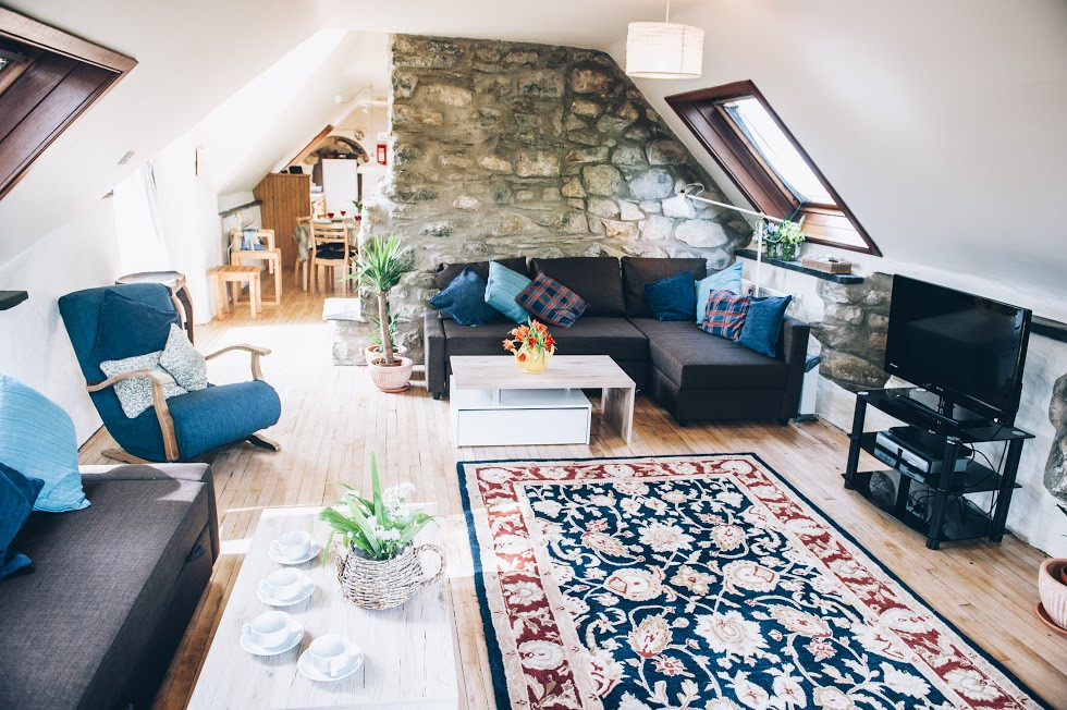 The living room in the cottage